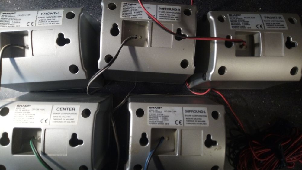 Głośniki Zestaw Głośników 6 szt SHARP komplet z pełnym okablowaniem