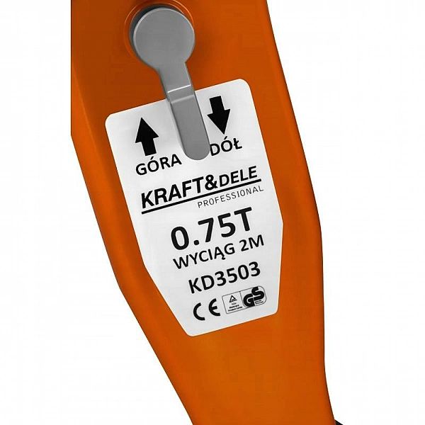 Wciągarka Łańcuchowa Rukcug 0,75T Kifor Grzechotka Łańcuch 2M Hak 750K