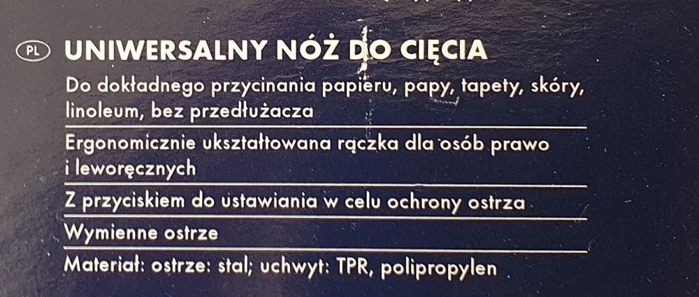 Tarczowy nóż do krojenia papieru,skóry.