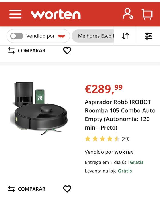 Vendo aspirador robot IROBOT ROOMBA