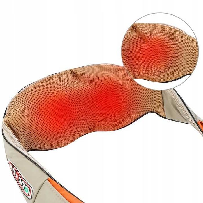 MASAŻER Szyi i karku do ciała pleców shiatsu 3D podgrzewany wibracyjny