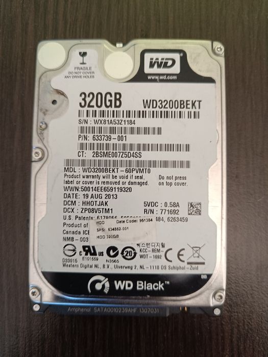 Dyski HDD WD (Black & Blue) od250GB do 320GB