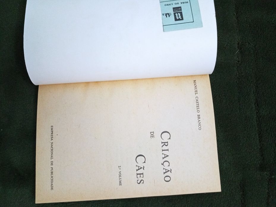 Criação de cães / Manuel Castelo Branco. - 1969. edição Rara