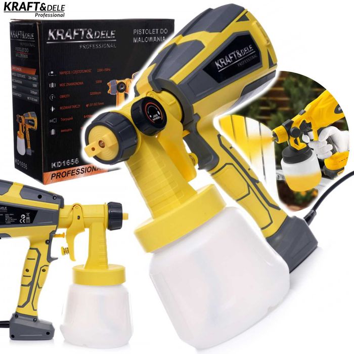KRAFT&DELE Elektryczny Pistolet Natryskowy Malarski 500w 1000ml KD1656