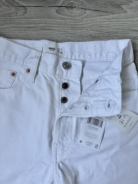 Вкорочені джинси Mango білі