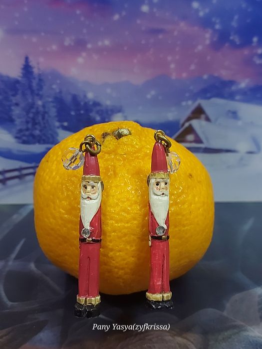 Вінтажні сережки Тонкі Санти