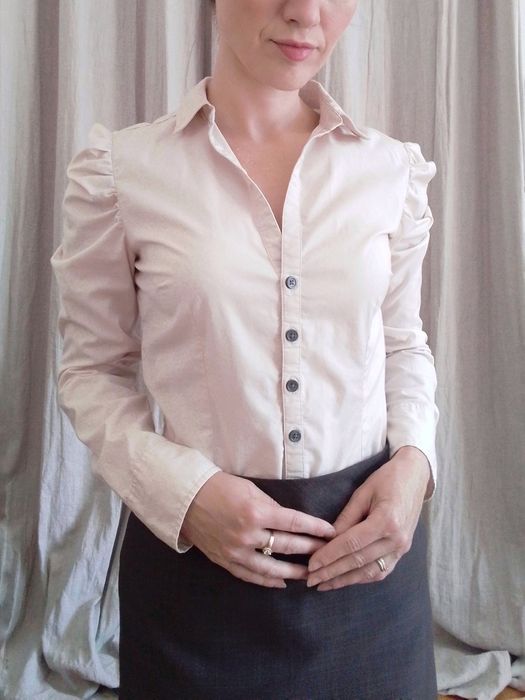 Koszula retro z bufiastymi rękawami w stylu retro aeterie