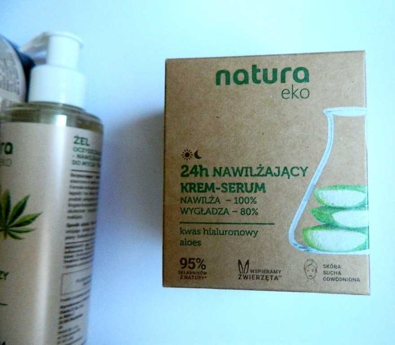 Natura, krem-serum, żel, peeling, zestaw kosmetyków