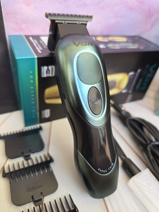 VGR V 227 GREEN тример для бороди трімер для голови тубо режим триммер