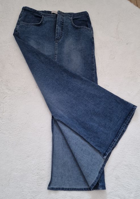 Spódnica jeans,maxi"Message".