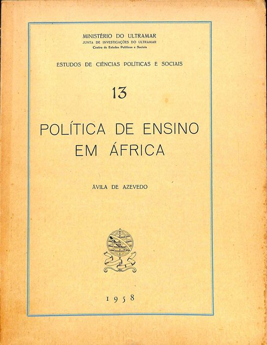 "Política de Ensino em África" de Àvila de Azevedo [Por abrir]