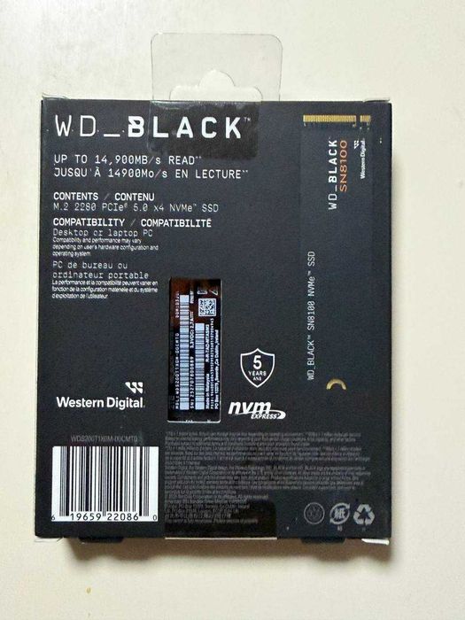WD black SN8100 2 TB (WDS200T1X0M WDC)