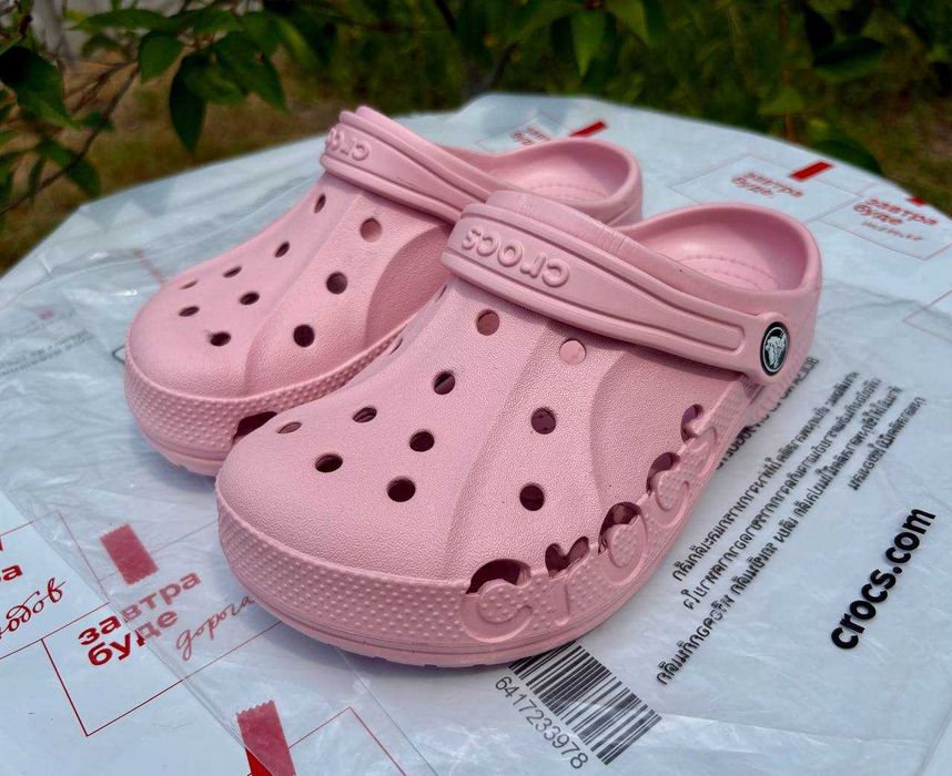 Дитячі крокси Crocs Baya ніжно рожеві 28, 29, 30, 32, 33, 34 розмір