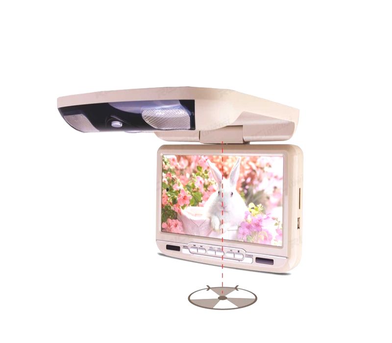 ECRÃ TEJADILHO TECTO 9 PULGADAS HD USB SD DVD COR BEJE