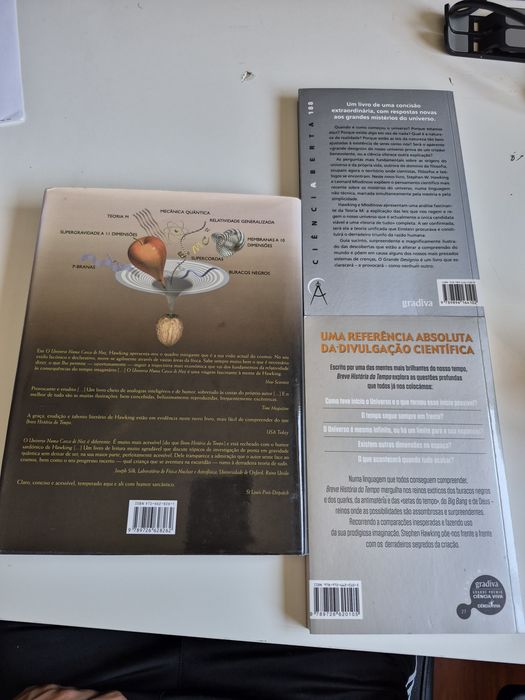 Lote de livros de Stephen Hawking