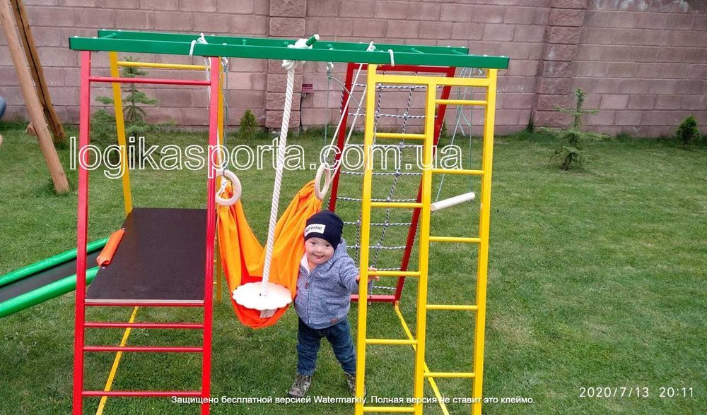 Игровой детский спортивный комплекс, горка, площадка, мат, качели