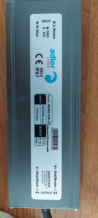 Zasilacz led modułowy adler ADWS 250 12v 250 w