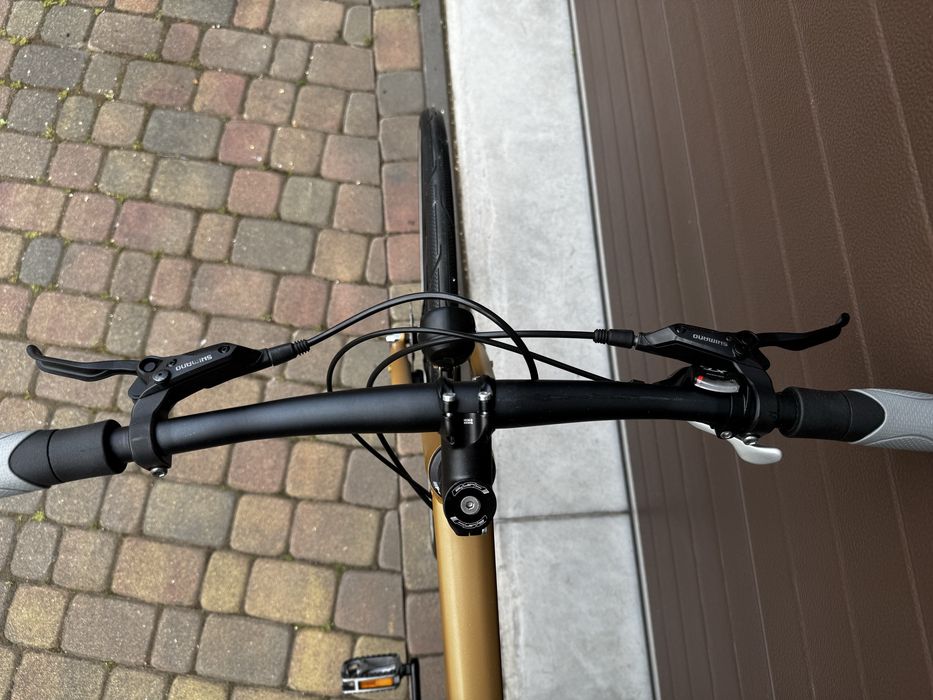 Rower Trekingowy Miejski Męski RABENEICK 1x10 Deore R:55 Led Hydr