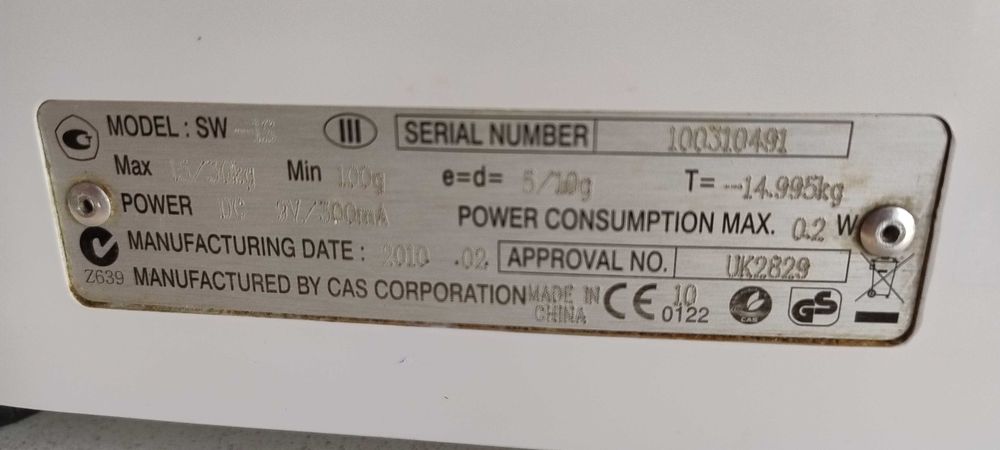 elektroniczna  waga CAS  model SW-1 S