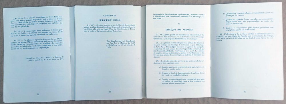 4 Regulamentos da Santa Casa da Misericórdia de Lisboa 1963 e 1967