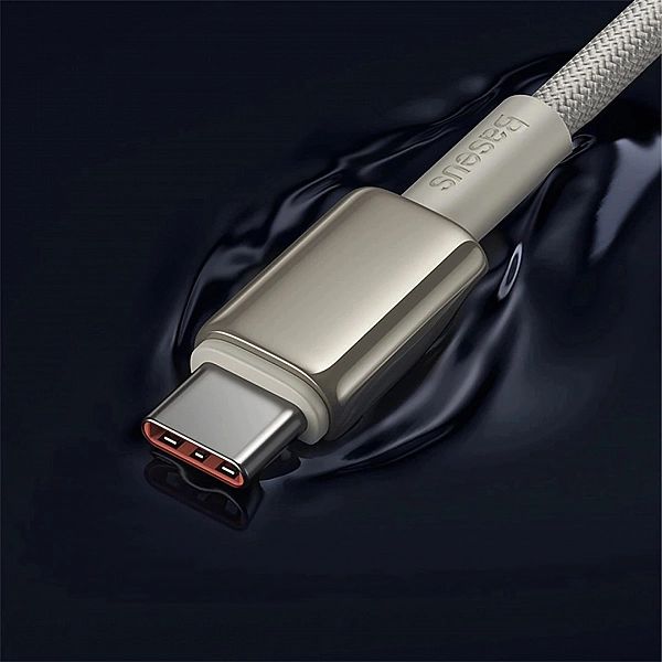 Kabel Baseus Tungsten Gold USB-C / USB-C 100W 2m - złoty
