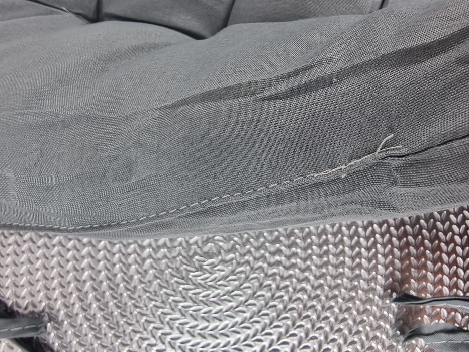 Poduszki szare pikowane siedziska na krzesło krzesła ozdobne