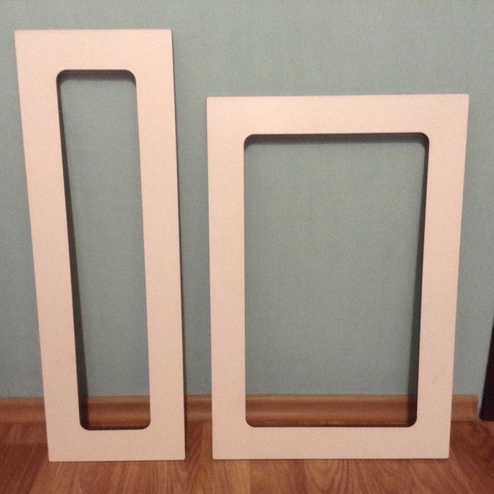 Кухонные фасады МДФ новые. Дверки на шкафчик.  Декор на двери шкафов