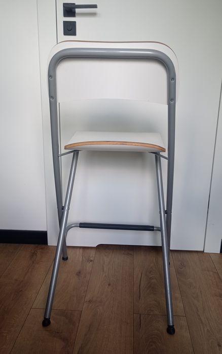 Ikea Franklin Taboret składany biały, hoker