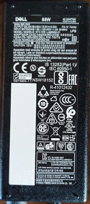 Oryginalny zasilacz Dell 45W i 65W