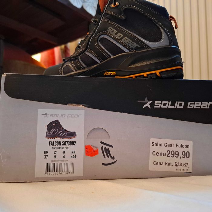 Buty robocze SOLID GEAR FALCON S3 SRC rozm.37 antyprzebiciowe, antypoś