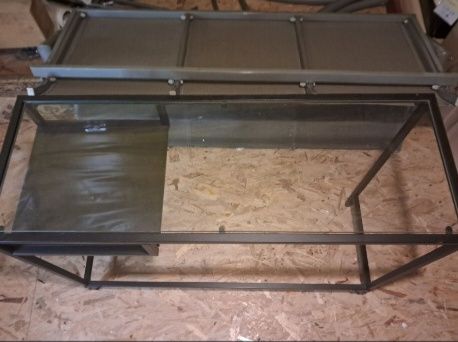 Biurko metalowe szklane biurowe 100 x 74 x 36