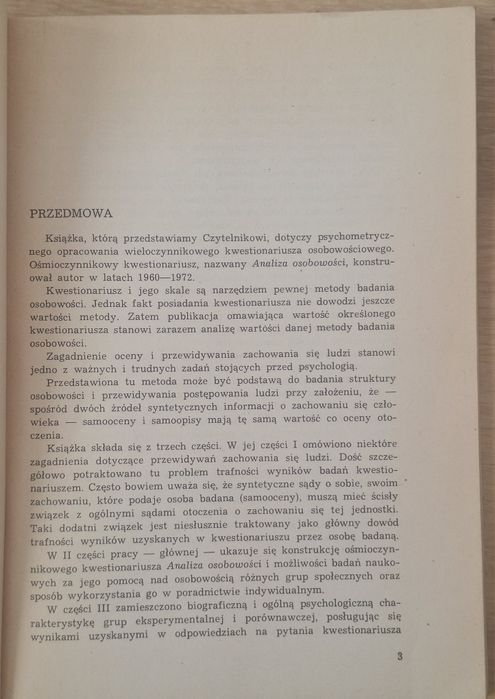 Witold Kalina Analiza osobowości