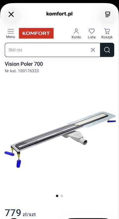 Odplyw Liniowy  IDEAL POLER 700