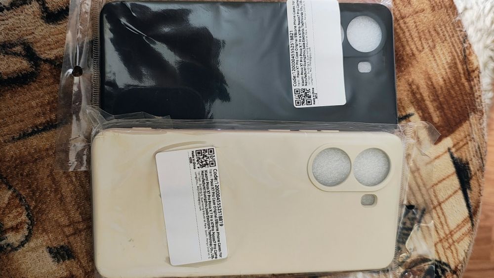 Чохол силіконовий Poco X7 Pro синій, чорний, слонова кістка.