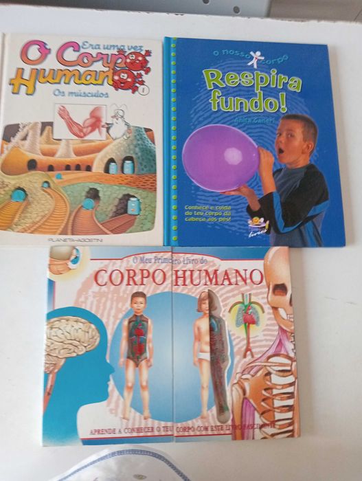 3 livros sobre o Corpo Humano Juvenil