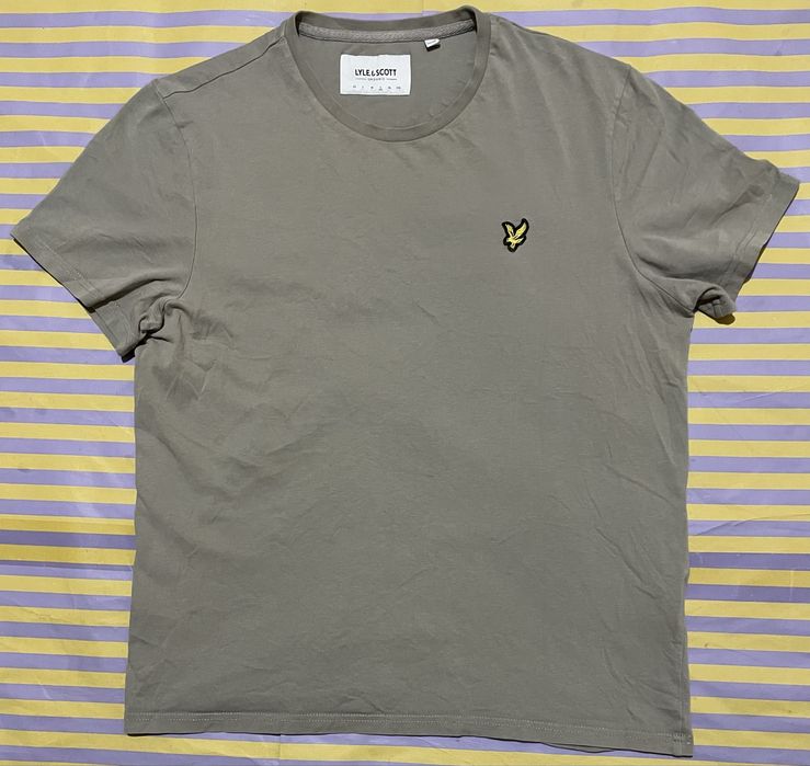 Lyle & Scott футболка оригінал L бежева | брендова базова tee орел