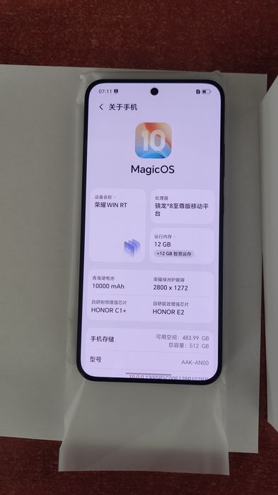 Honor Win RT 12/512gb  Snapdragon 8 Elite  Black
