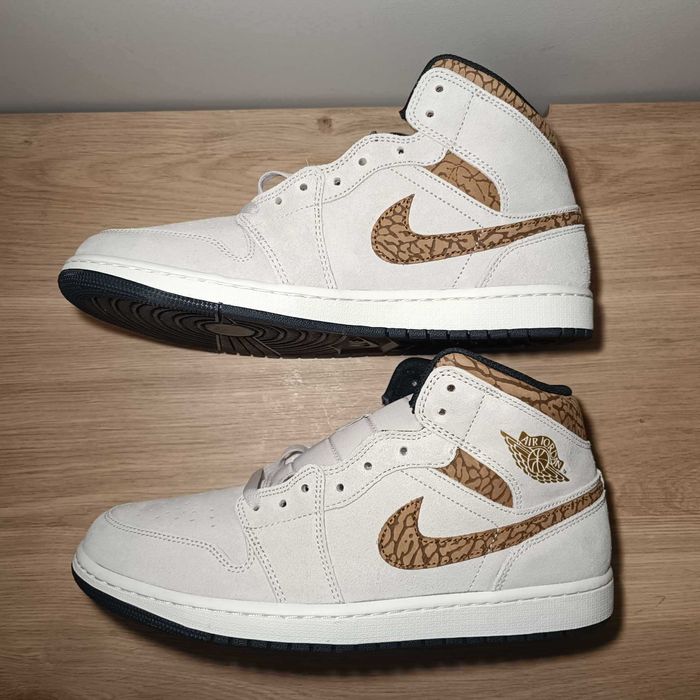 Air Jordan 1 Mid SE r. 45,5 (29,5 cm) Lt Orewood Brn/Metallic Gold