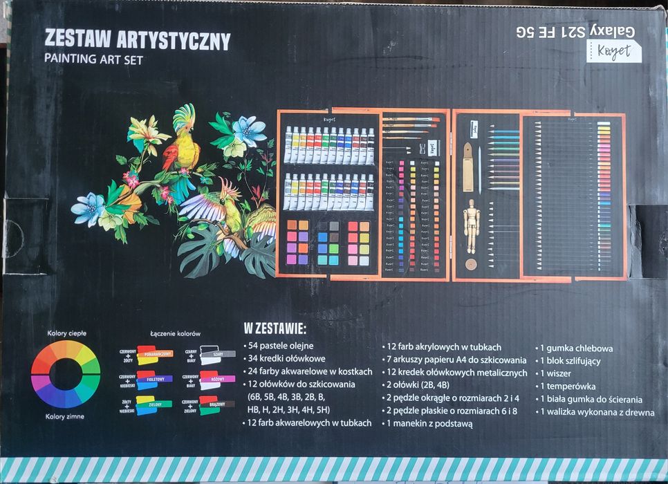 Nowy Zestaw małego artysty KAYET 180elem.Dla dzieci Kredki Farby