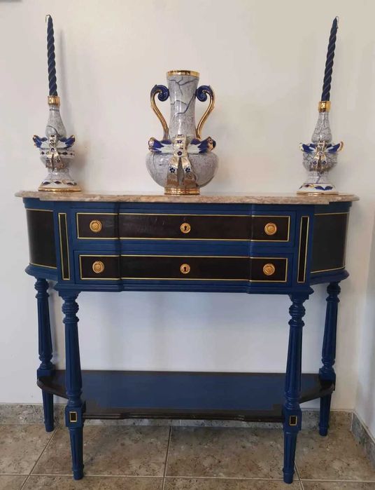 Conjunto Azul Oceano Dourado