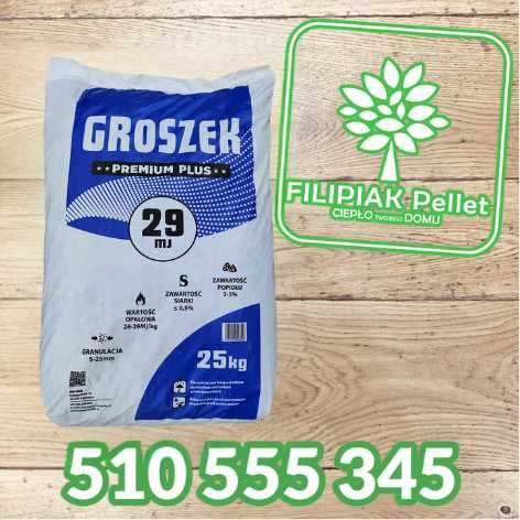 Węgiel Groszek PLUS workowany 25kg Transport GRATIS