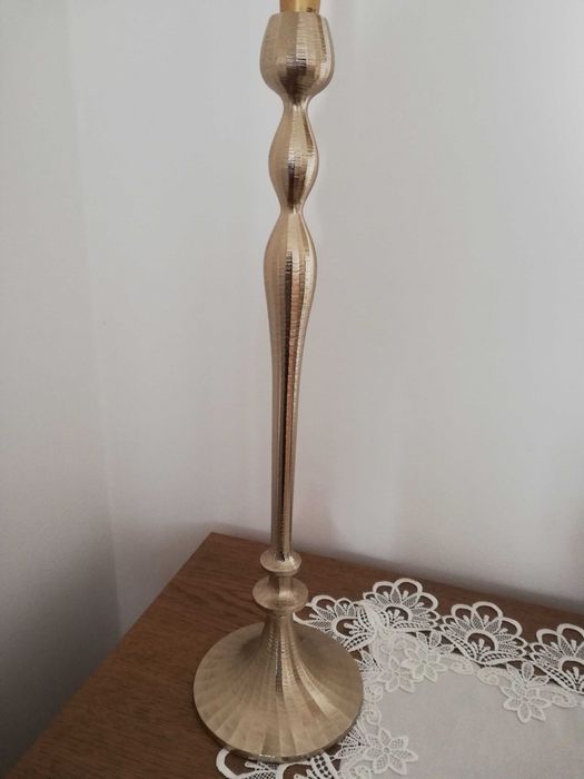 Świecznik złoty wysokość 49cm
