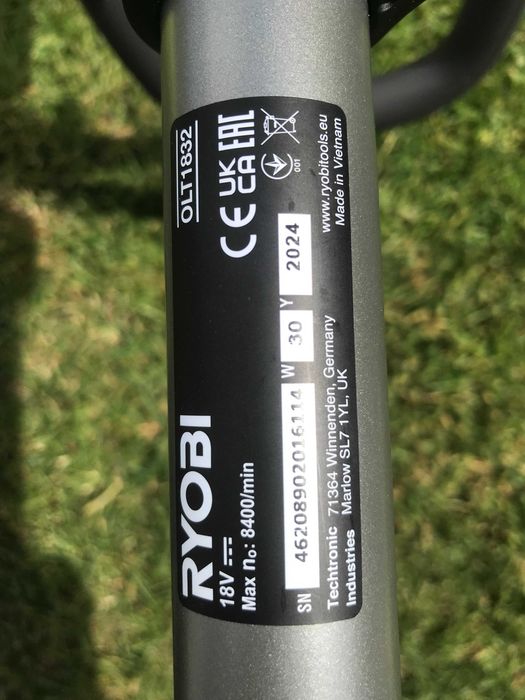 Тример акумуляторний Ryobi OLT1832 ONE+, ширина ходу 25-30 см з Англії
