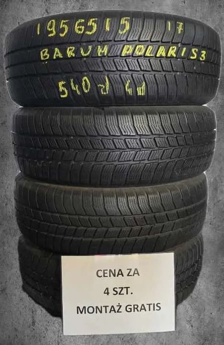 195/65/15  4 szt. zimowe** barum wa-wa centrum