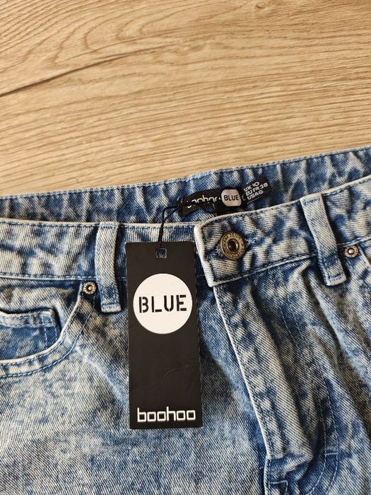 Asymetryczna spódnica jeansowa mini vibe lat 2000 | Marmurek