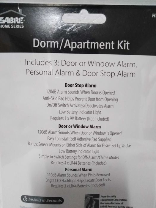 Alarme Sabre Home Series HS-DAK Dorm/Apartement Kit