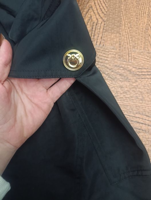 Calças cargo Pinko pretas tamanho XS veste grande Vai até um M