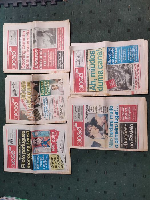 5 Jornais O Jogo - Anos 80
