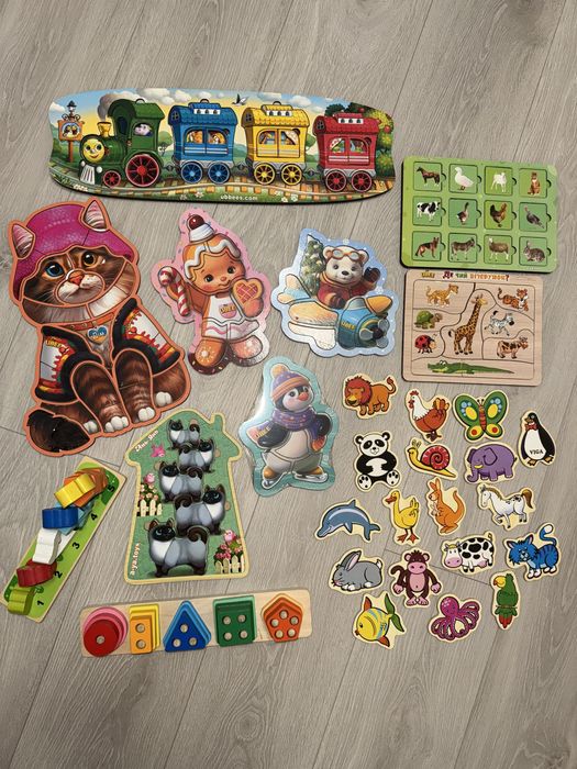 Розвиваючі ігрвшки Ubee, пазли, магніти, сортер, шнурівка