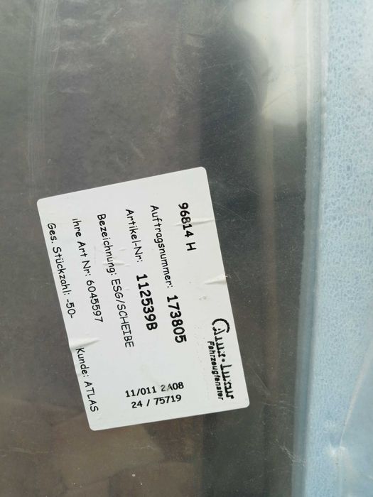 Переднє скло кабіни ATLAS 1805